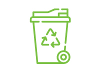 Environment sustainability at Tricel - Illustration of Recycling Bin Illustration of Recycling Bin